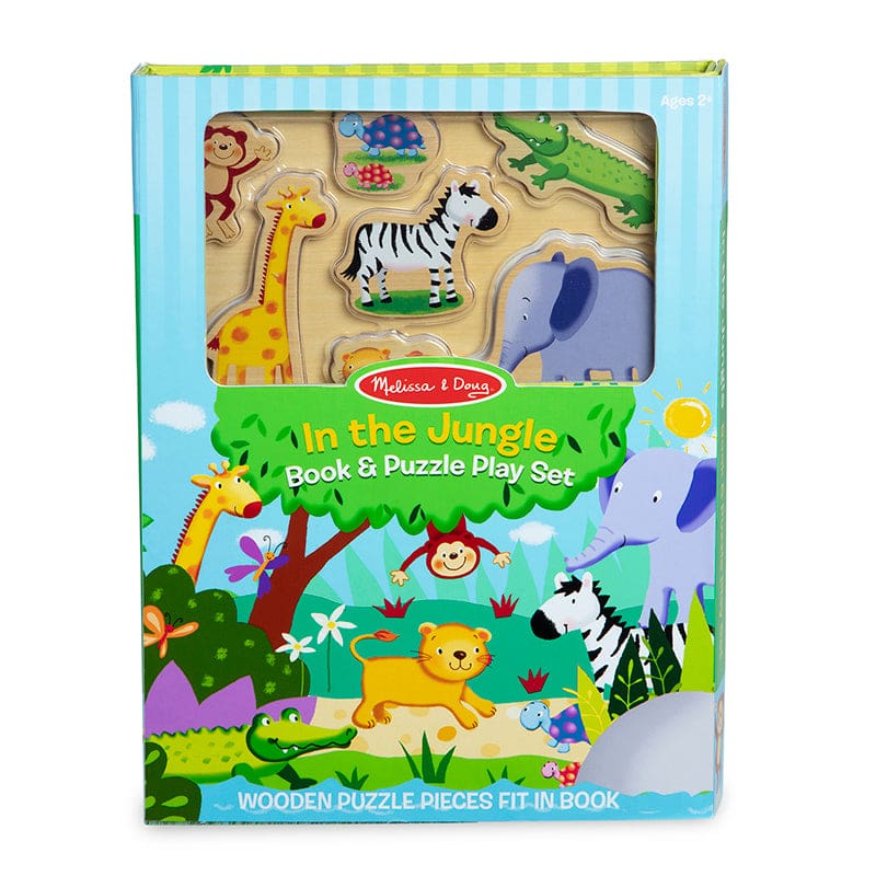 Book & Puzzle Play St In The Jungle (Pack of 2) - Wooden Puzzles - Melissa & Doug
