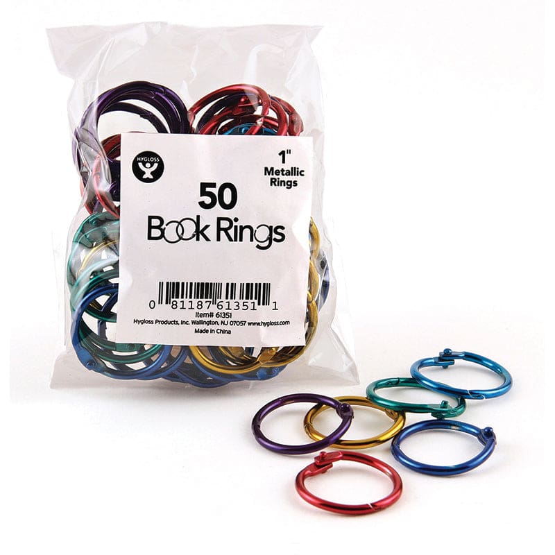Book Rings 1In 50 Per Pack (Pack of 6) - Book Rings - Hygloss Products Inc.