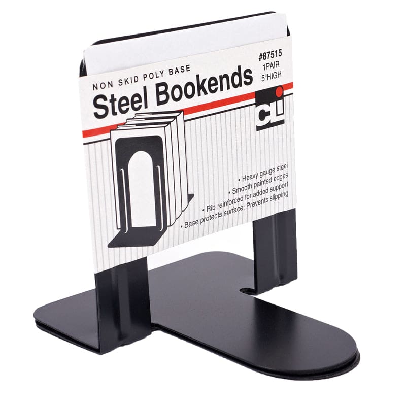 Bookends 1 Pair 5In Height Black (Pack of 10) - Bookends - Charles Leonard
