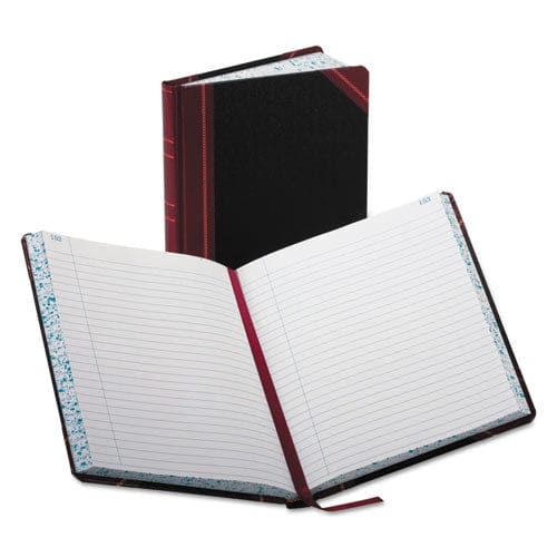 Boorum & Pease Account Record Book Record-style Rule Black/red/gold Cover 9.25 X 7.31 Sheets 300 Sheets/book - Office - Boorum & Pease®