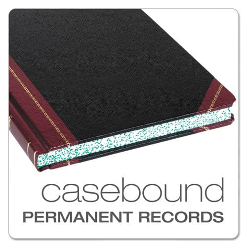 Boorum & Pease Extra-durable Bound Book Single-page Record-rule Format Black/maroon/gold Cover 10.13 X 7.78 Sheets 300 Sheets/book - Office