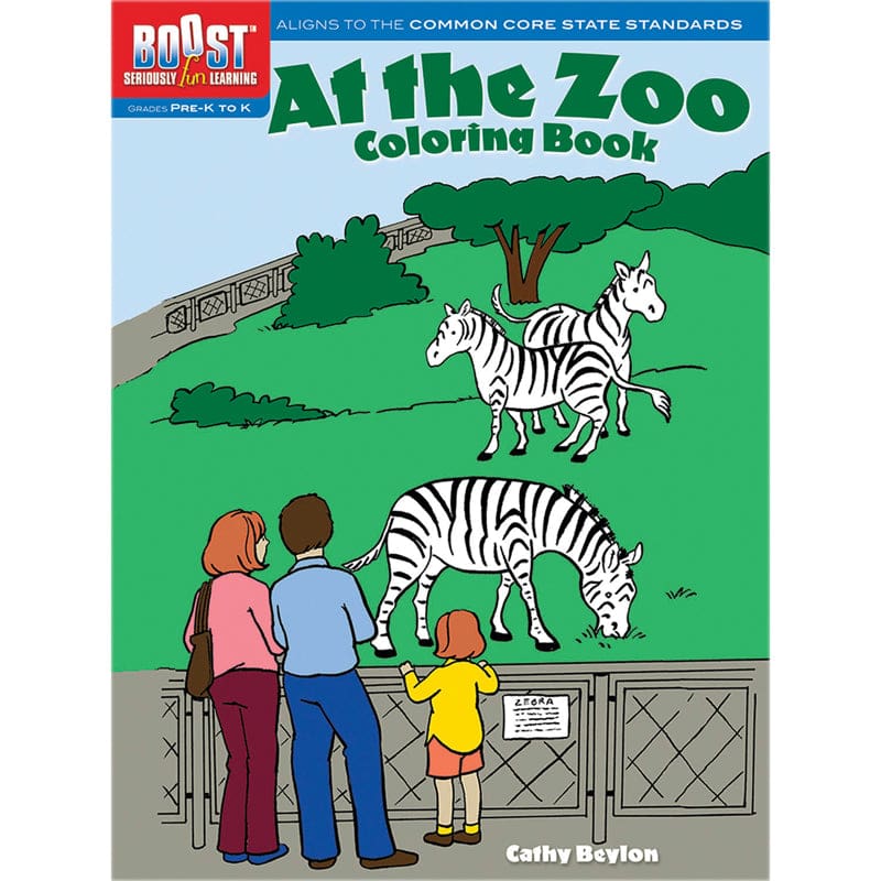 Boost At The Zoo Coloring Book Gr Pk-K (Pack of 10) - Art Activity Books - Dover Publications