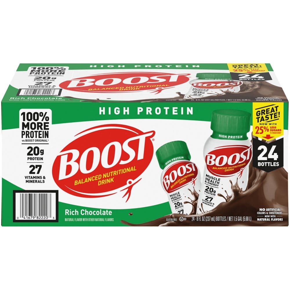 BOOST High Protein Balanced Nutritional Drink Muscle Health and Energy Rich Chocolate (24 pk.) - Diet Nutrition & Protein - BOOST High