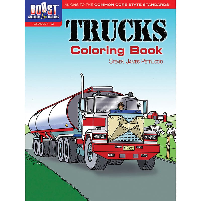 Boost Trucks Coloring Book Gr 1-2 (Pack of 10) - Art Activity Books - Dover Publications