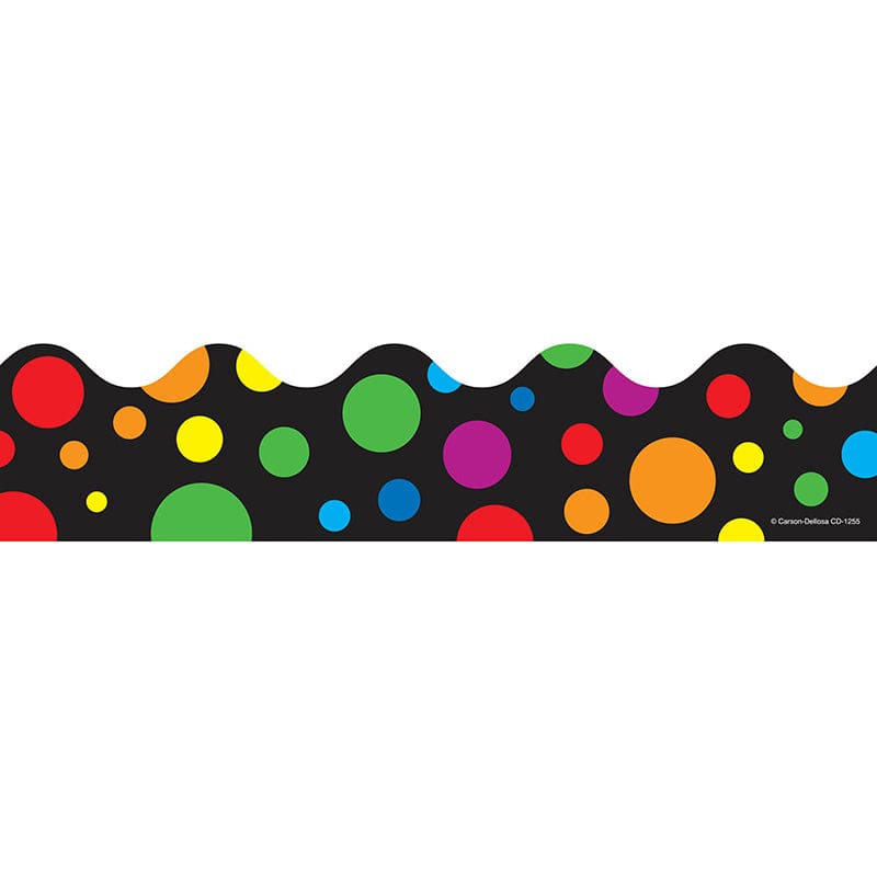 Border Rainbow Dots 39 Scalloped (Pack of 10) - Border/Trimmer - Carson Dellosa Education