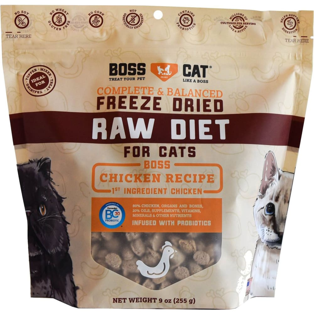 Boss Cat Freeze Dried 9oz Chicken - Pet Supplies - Boss Dog
