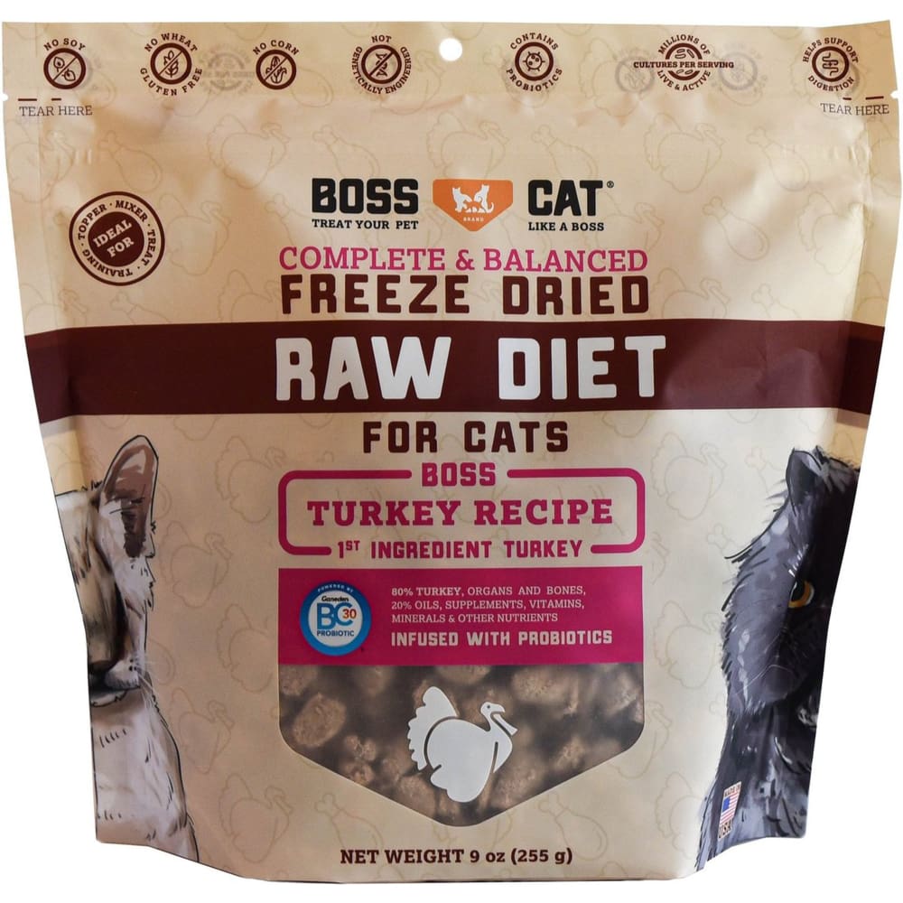 Boss Cat Freeze Dried 9oz Turkey - Pet Supplies - Boss Dog