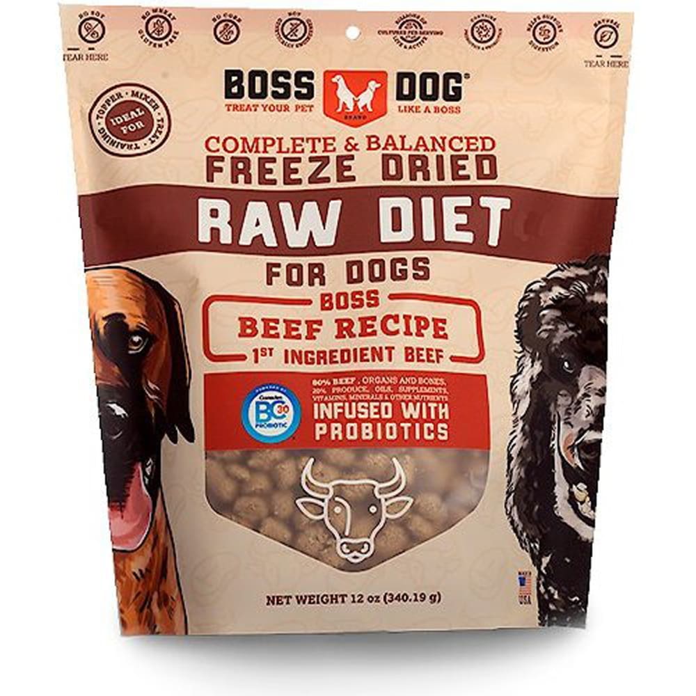 Boss Dog Freeze Dried Diet Complete Beef 12oz - Pet Supplies - Boss Dog