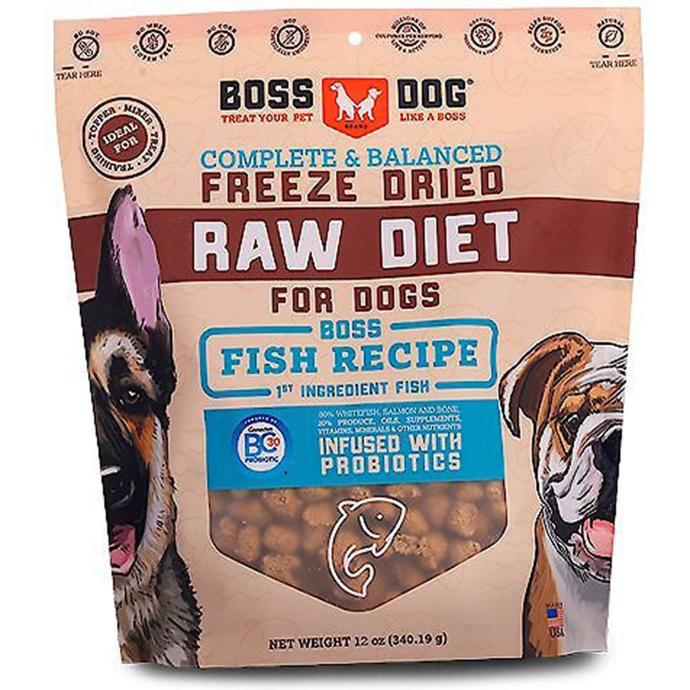 Boss Dog Freeze Dried Diet Complete Fish 12oz - Pet Supplies - Boss Dog