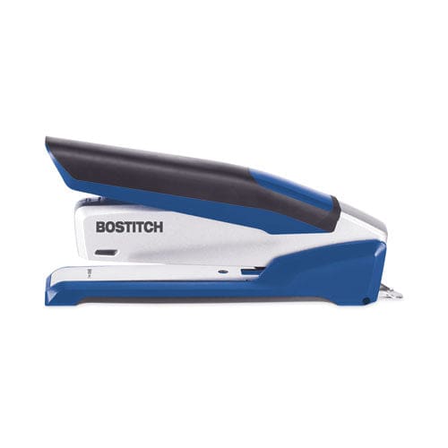 Bostitch Inpower Spring-powered Desktop Stapler With Antimicrobial Protection 28-sheet Capacity Blue/silver - School Supplies - Bostitch®