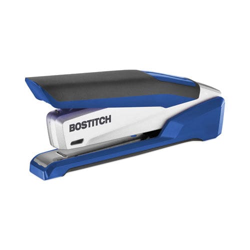 Bostitch Inpower Spring-powered Desktop Stapler With Antimicrobial Protection 28-sheet Capacity Blue/silver - School Supplies - Bostitch®