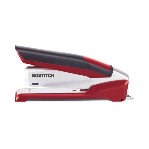 Bostitch Inpower Spring-powered Desktop Stapler With Antimicrobial Protection 28-sheet Capacity Red/silver - School Supplies - Bostitch®
