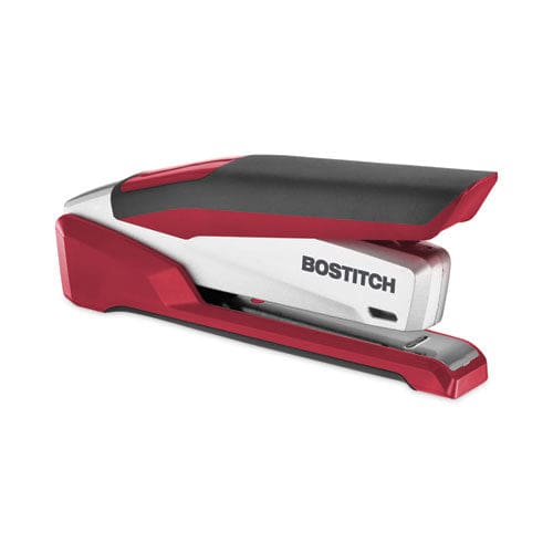 Bostitch Inpower Spring-powered Desktop Stapler With Antimicrobial Protection 28-sheet Capacity Red/silver - School Supplies - Bostitch®
