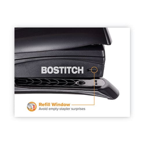 Bostitch Inspire Spring-powered Full-strip Stapler 20-sheet Capacity Black - School Supplies - Bostitch®