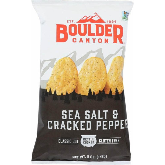 BOULDER CANYON Boulder Canyon Sea Salt And Cracked Pepper Potato Chips, 5 Oz