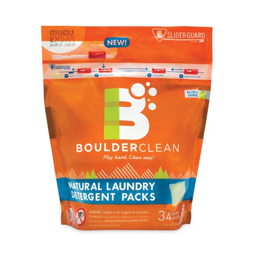 Boulder Clean Laundry Detergent Packs Valencia Orange 34/pouch - Janitorial & Sanitation - Boulder Clean