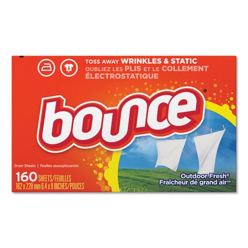 Bounce Fabric Softener Sheets Outdoor Fresh 160 Sheets/box - Janitorial & Sanitation - Bounce®