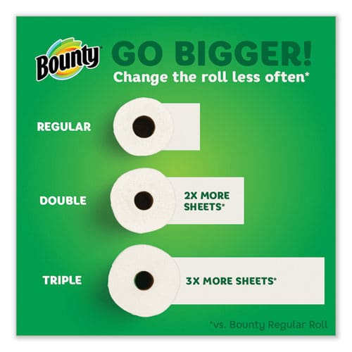 Bounty Select-a-size Kitchen Roll Paper Towels 2-ply 5.9 X 11 White 113 Sheets/roll 8 Double Plus Rolls/pack - School Supplies - Bounty®