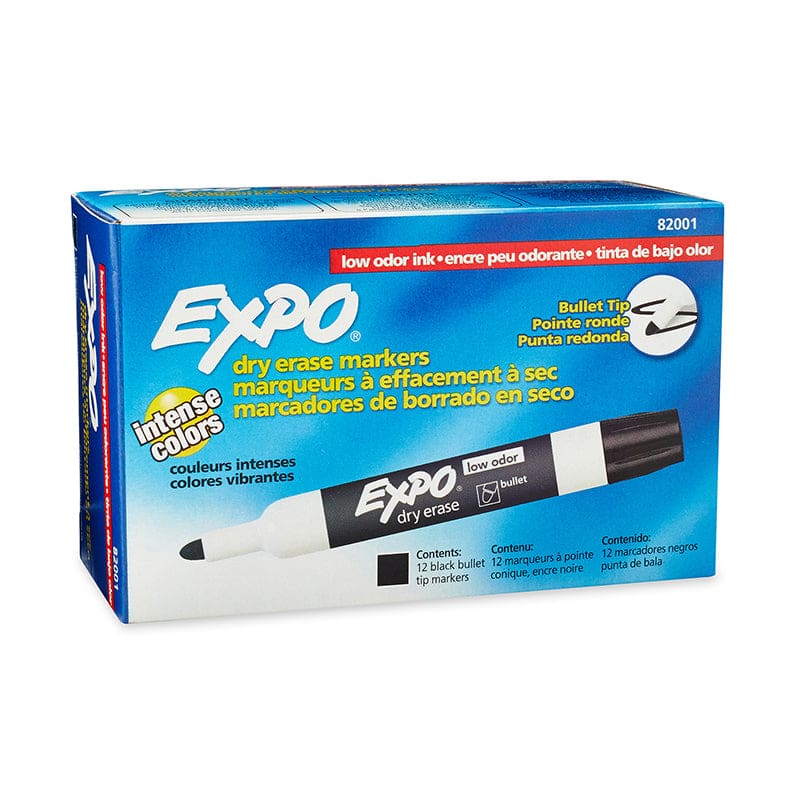 Box Of 12 Black Expo Dry Erase Marker Bullet Tip - Markers - Newell Brands Distribution LLC
