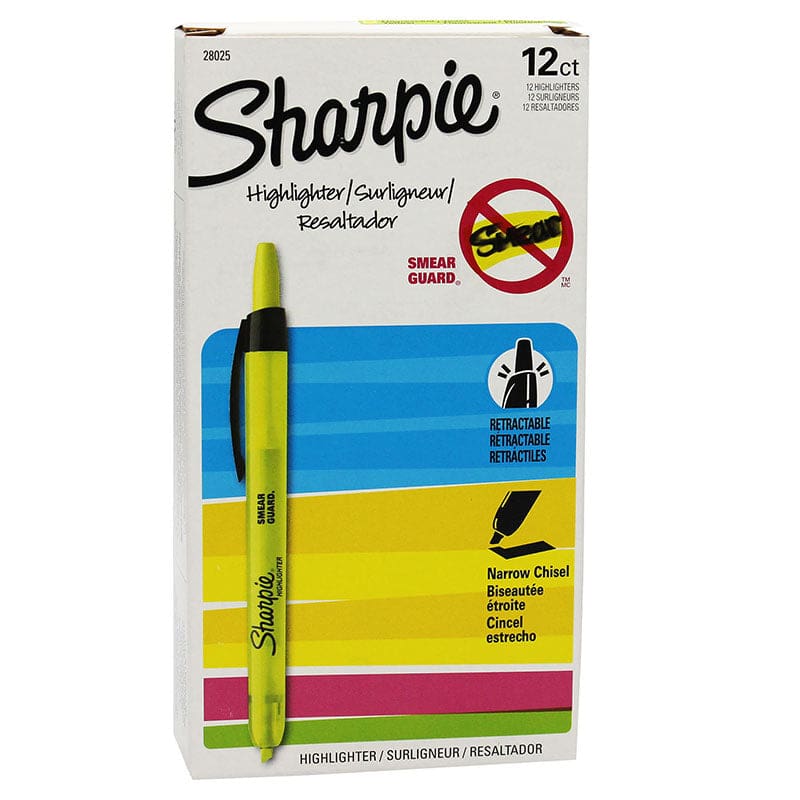 Box Of 12 Yellow Highlighter Retrt Accent Fluorescent - Highlighters - Newell Brands Distribution LLC
