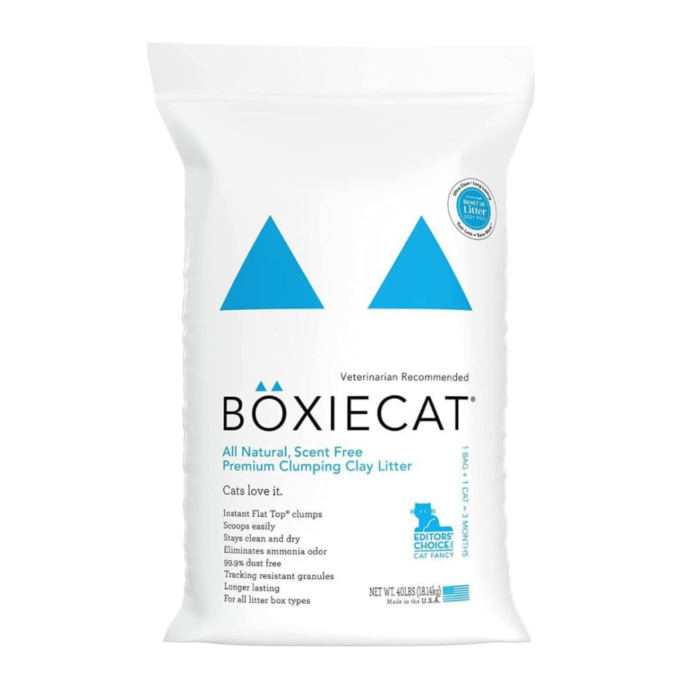 Boxiecat Clay Scent-Free Litter 40Lb - Pet Supplies - Boxiecat