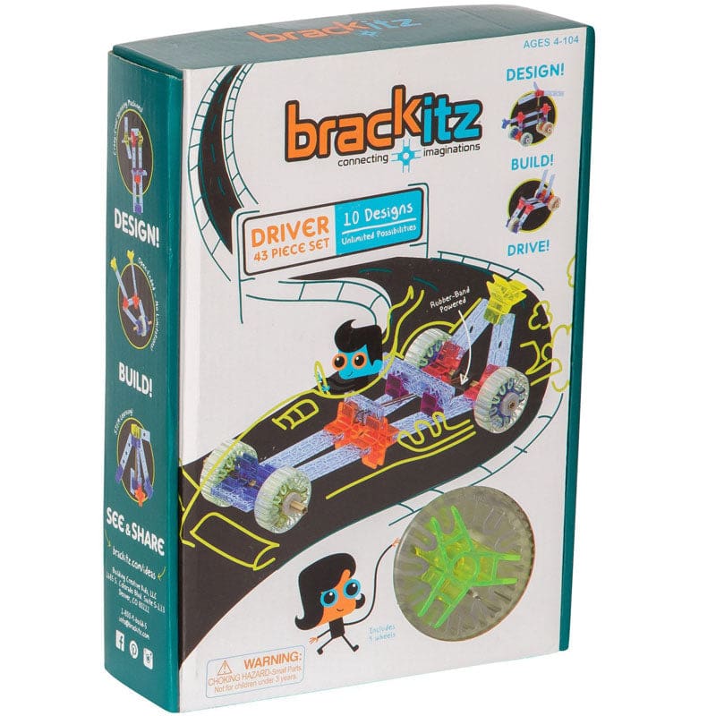 Brackitz Driver 43 Piece Set - Blocks & Construction Play - Brackitz