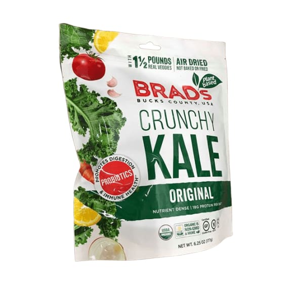 Brad's Plant Based Organic Crunchy Kale, Original, 6.25 oz - ShelHealth.Com