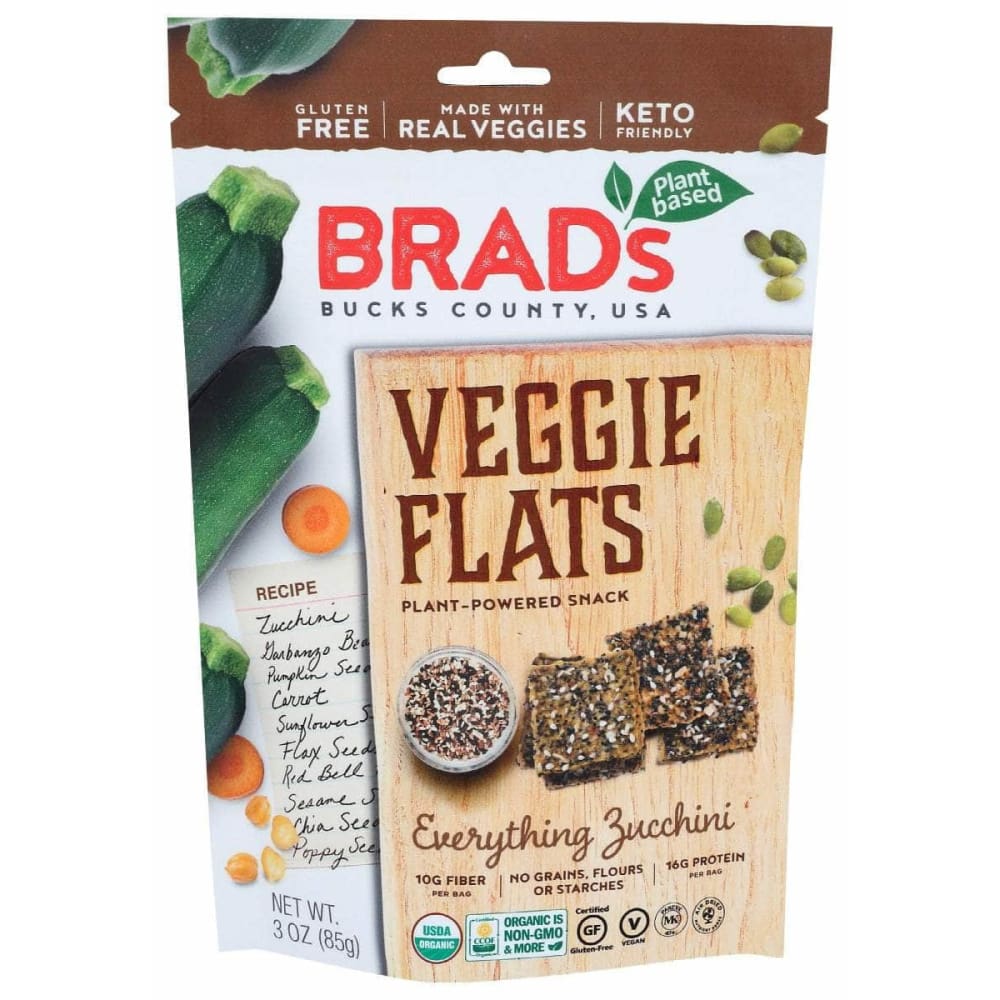 BRADS PLANT BASED Brads Plant Based Veggie Flats Everything Zucchini, 3 Oz