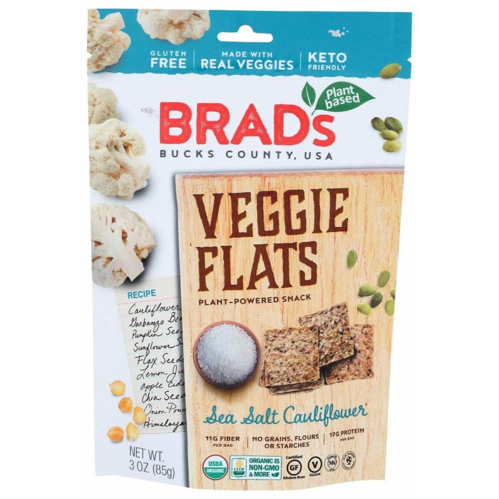 BRADS PLANT BASED Brads Plant Based Veggie Flats Sea Salt Cauliflower, 3 Oz