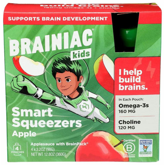 BRAINIAC Brainiac Applesauce Kids 4Pk, 12.8 Oz