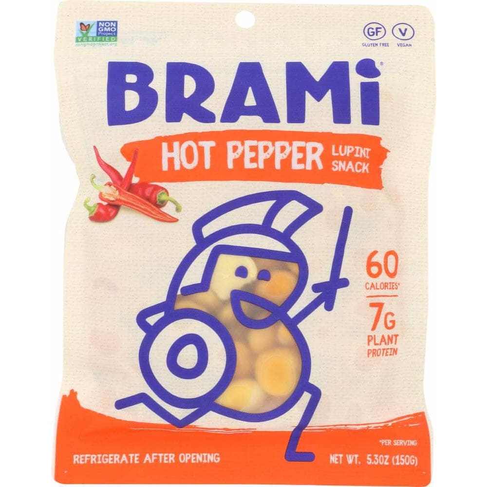 Brami Snacks Brami Lupini Snack Bean Hot Pepper, 5.3 oz