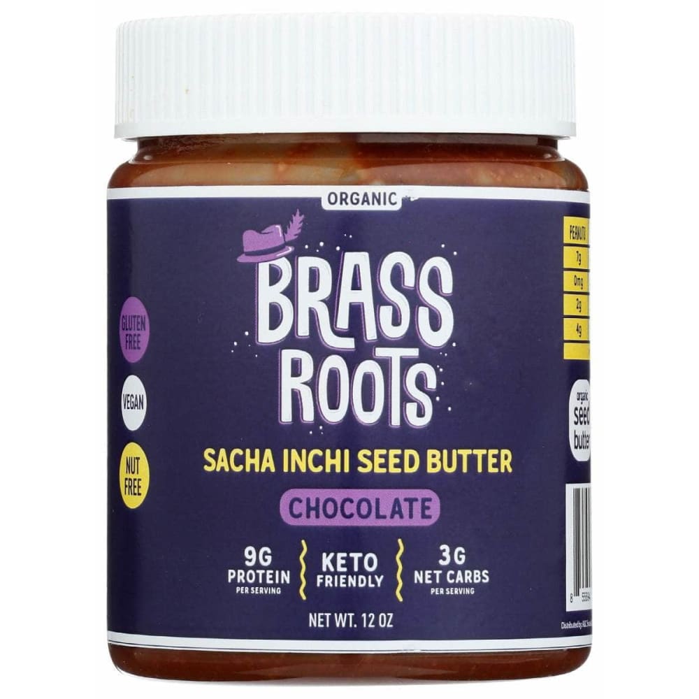 BRASS ROOTS Grocery > Pantry BRASS ROOTS: Chocolate Sacha Inchi Seed Butter, 12 oz