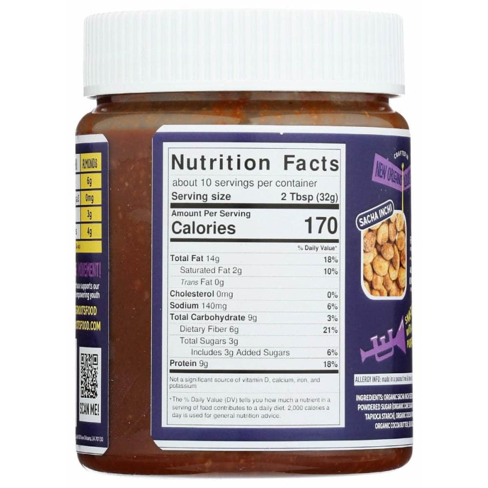 BRASS ROOTS: Chocolate Sacha Inchi Seed Butter, 12 oz | ShelHealth