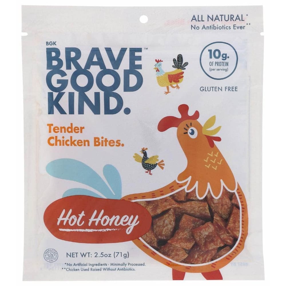 BRAVE GOOD KIND Grocery > Pantry > Meat Poultry & Seafood BRAVE GOOD KIND: Chicken Bites Hot Honey, 2.5 oz