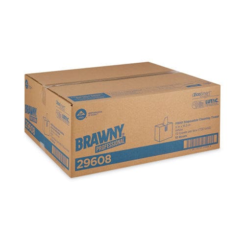 Brawny Professional Flax 900 Heavy Duty Cloths 9 X 16.5 White 72/box 10 Box/carton - Janitorial & Sanitation - Brawny® Professional