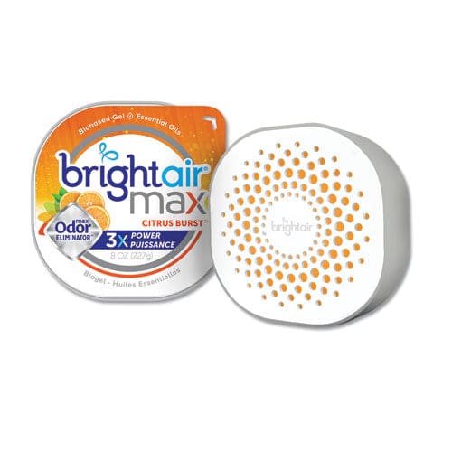 BRIGHT Air Max Odor Eliminator Air Freshener Citrus Burst 8 Oz Jar 6/carton - Janitorial & Sanitation - BRIGHT Air®