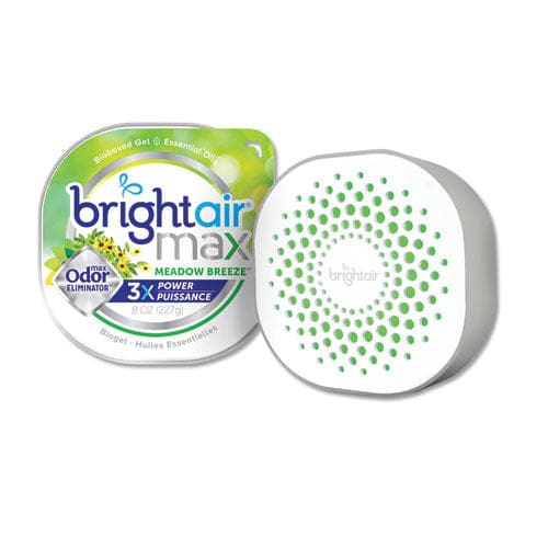 BRIGHT Air Max Odor Eliminator Air Freshener Meadow Breeze 8 Oz Jar 6/carton - Janitorial & Sanitation - BRIGHT Air®