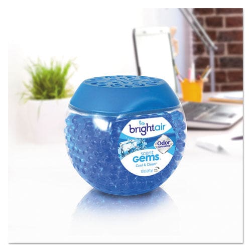 BRIGHT Air Scent Gems Odor Eliminator Cool And Clean Blue 10 Oz Jar - Janitorial & Sanitation - BRIGHT Air®