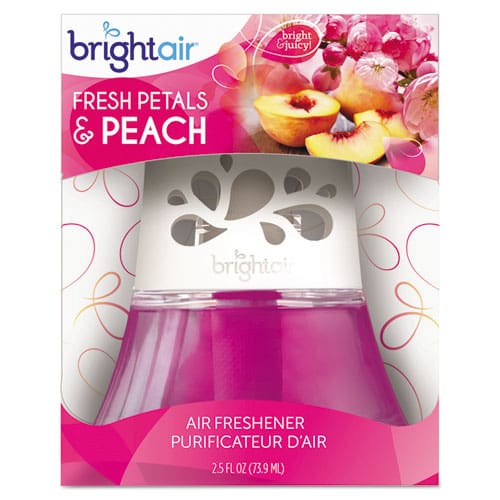 BRIGHT Air Scented Oil Air Freshener Diffuser Fresh Petals And Peach Pink 2.5 Oz 6/carton - Janitorial & Sanitation - BRIGHT Air®