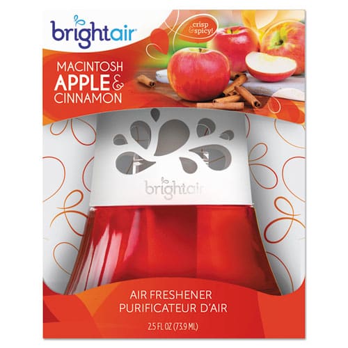 BRIGHT Air Scented Oil Air Freshener Macintosh Apple And Cinnamon Red 2.5 Oz 6/carton - Janitorial & Sanitation - BRIGHT Air®