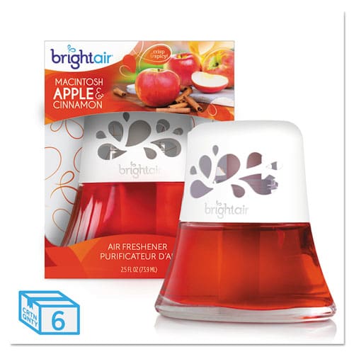 BRIGHT Air Scented Oil Air Freshener Macintosh Apple And Cinnamon Red 2.5 Oz 6/carton - Janitorial & Sanitation - BRIGHT Air®