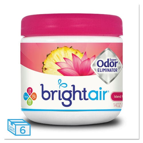 BRIGHT Air Super Odor Eliminator Island Nectar And Pineapple Pink 14 Oz Jar 6/carton - Janitorial & Sanitation - BRIGHT Air®