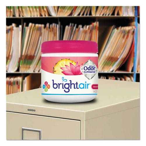 BRIGHT Air Super Odor Eliminator Island Nectar And Pineapple Pink 14 Oz Jar 6/carton - Janitorial & Sanitation - BRIGHT Air®