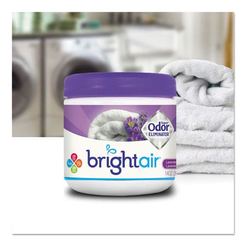 BRIGHT Air Super Odor Eliminator Lavender And Fresh Linen Purple 14 Oz Jar 6/carton - Janitorial & Sanitation - BRIGHT Air®