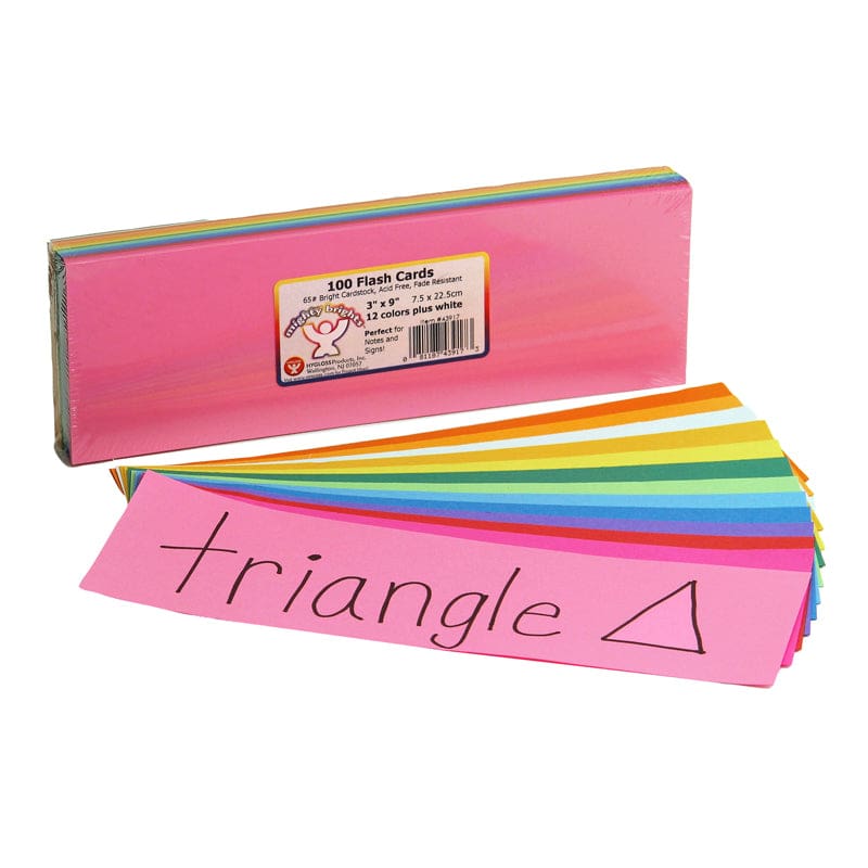 Bright Flash Cards 3X9 (Pack of 6) - Index Cards - Hygloss Products Inc.