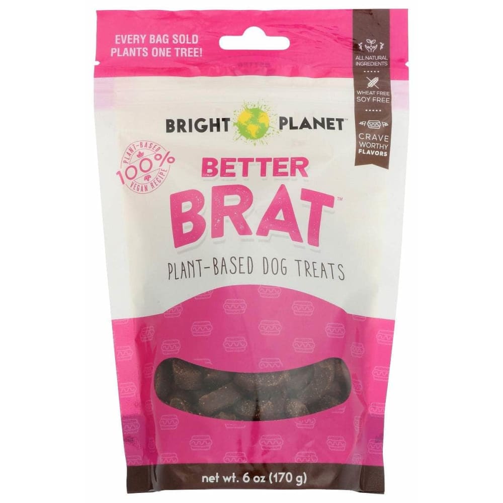 BRIGHT PLANET Pet > Dog Treats BRIGHT PLANET: Better Brat Plant Based Dog Treats, 6 oz
