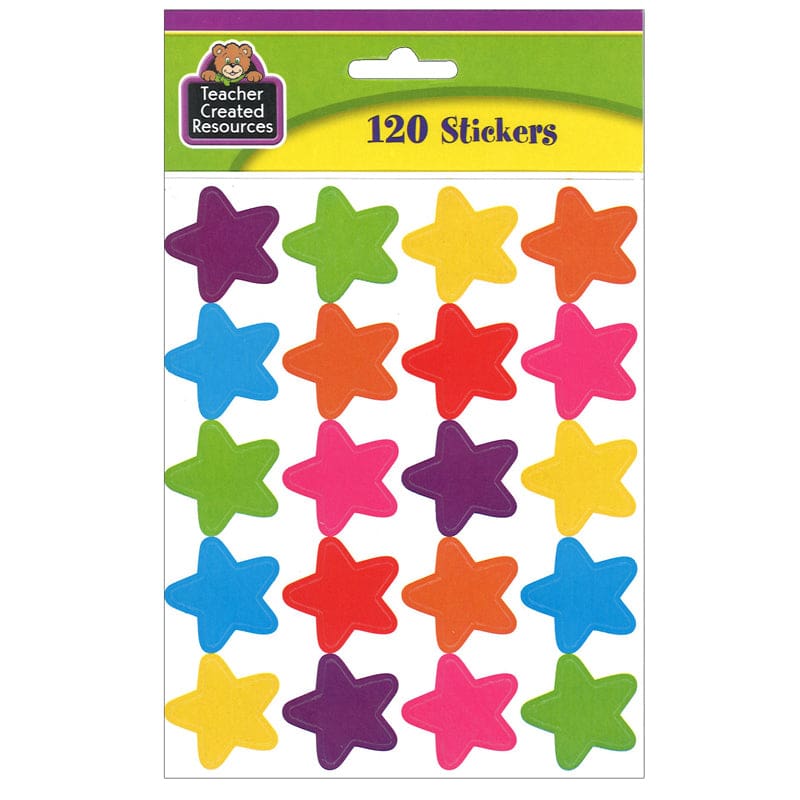Bright Stars Stickers Die Cut Star Shape (Pack of 12) - Stickers - Teacher Created Resources