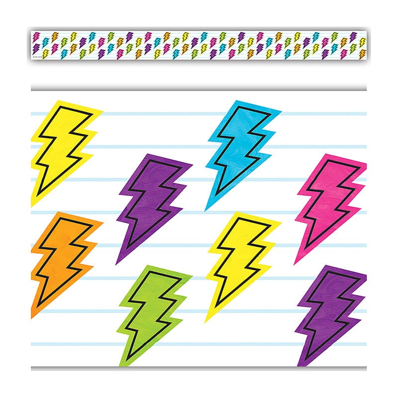 Brights 4Ever Lightning Border Trim Straight (Pack of 10) - Border/Trimmer - Teacher Created Resources