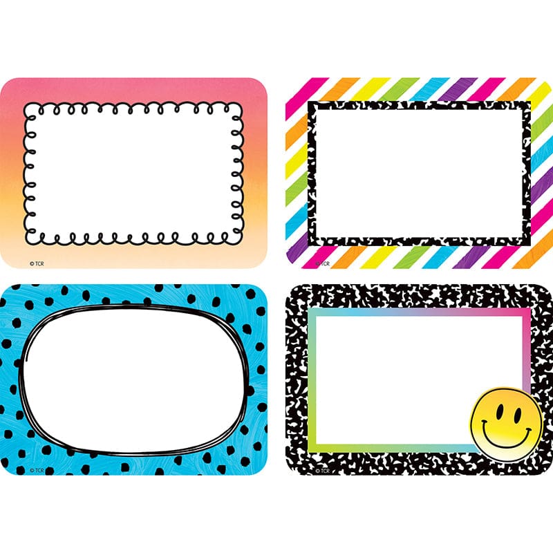 Brights 4Ever Name Tag Labels Multi Pack (Pack of 10) - Name Tags - Teacher Created Resources