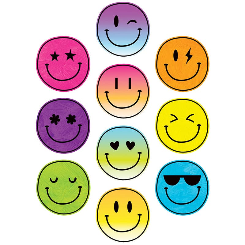 Brights 4Ever Smiley Faces Accents 30Ct (Pack of 8) - Accents - Teacher Created Resources